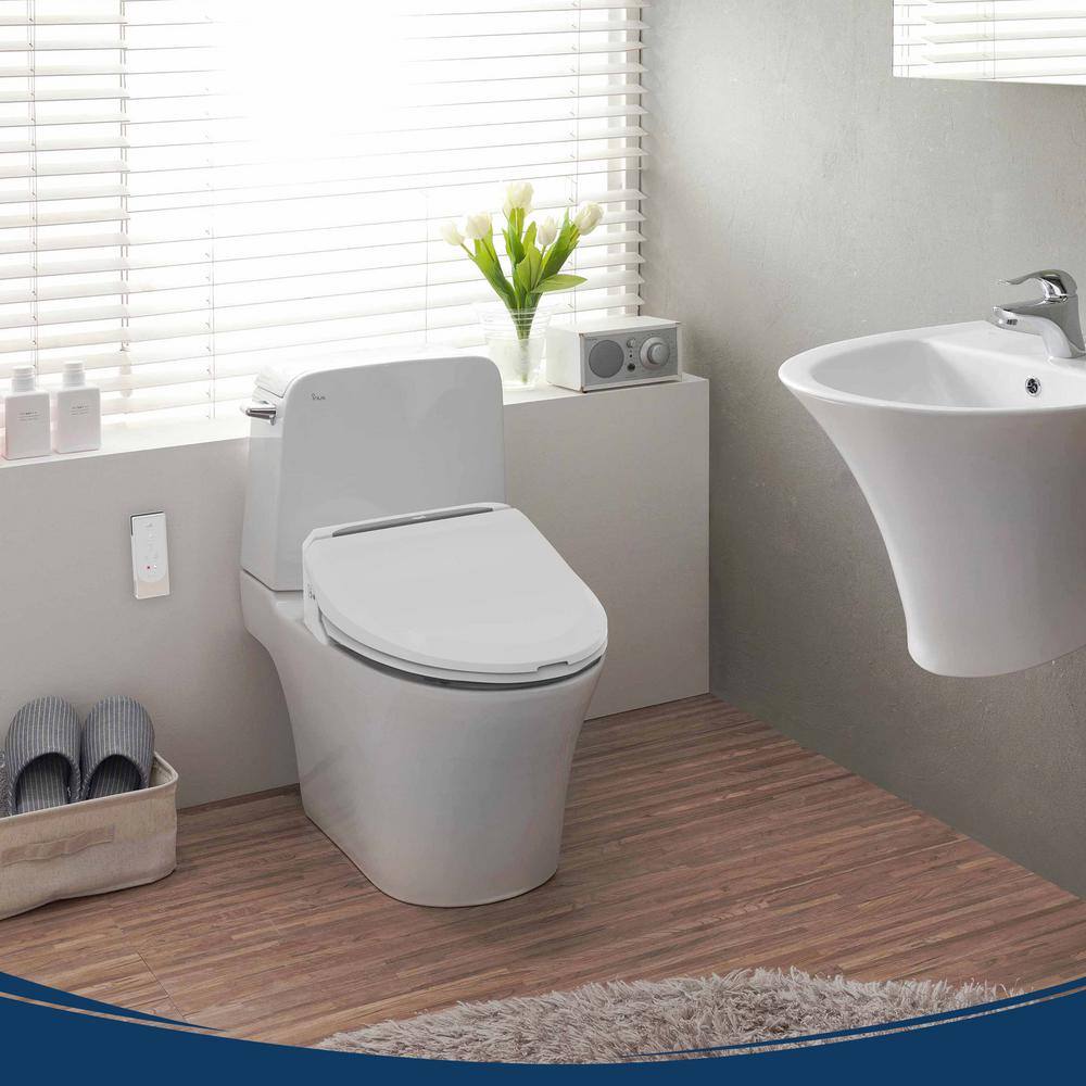 ZenVora Luxury Electric Bidet Seat for Elongated Toilets, White