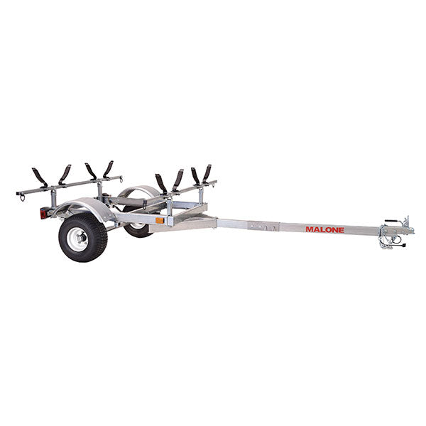ZenVora 2-Kayak Trailer Package, 600-Lb. Capacity, Galvanized Steel, LED Lights, 70 MPH Rated Tires