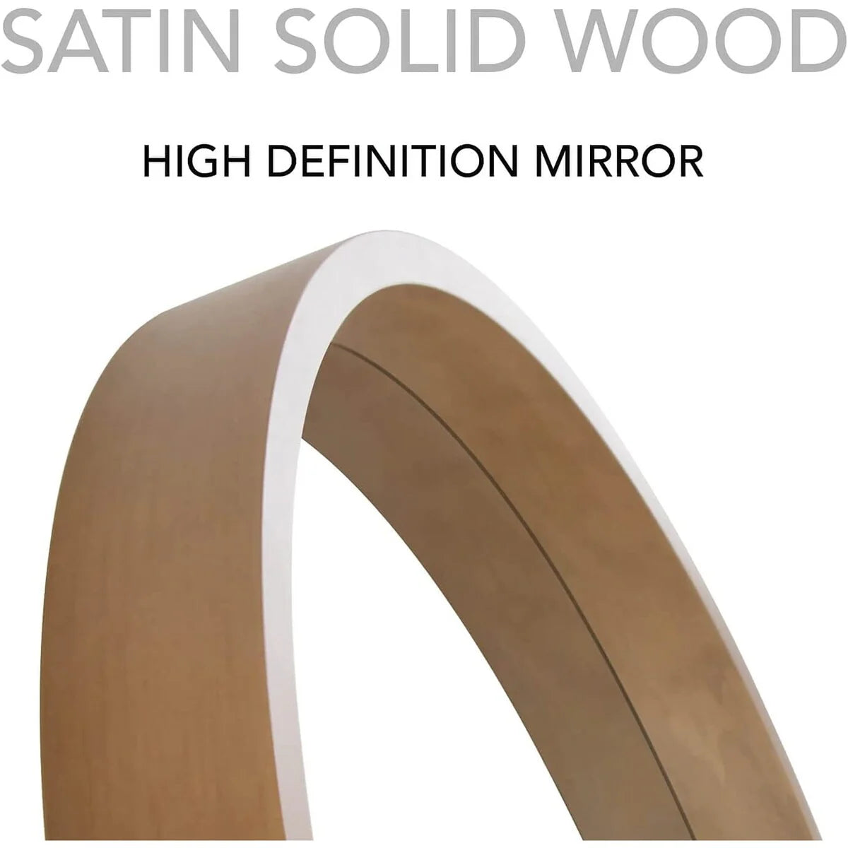 ZenVora Classic Farmhouse Round Wall Mirror, Wooden Frame Decorative Accent Mirror for Living Room, Bedroom and Entryway