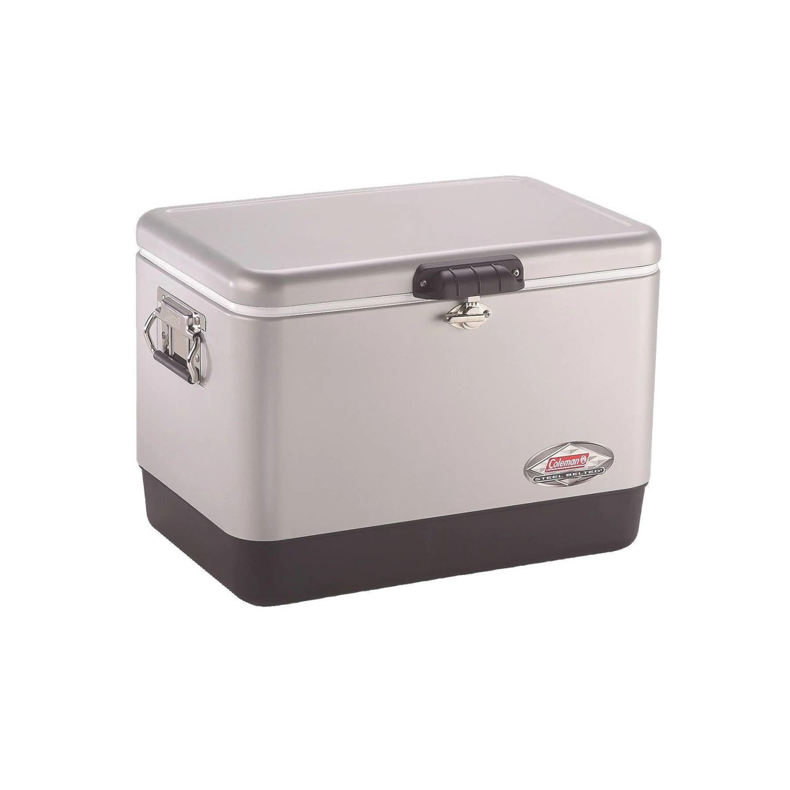 ZenVora 54 Quart Steel Belted Cooler - Hard Outdoor Cooler with Seat Lid and Leak Resistant Drain