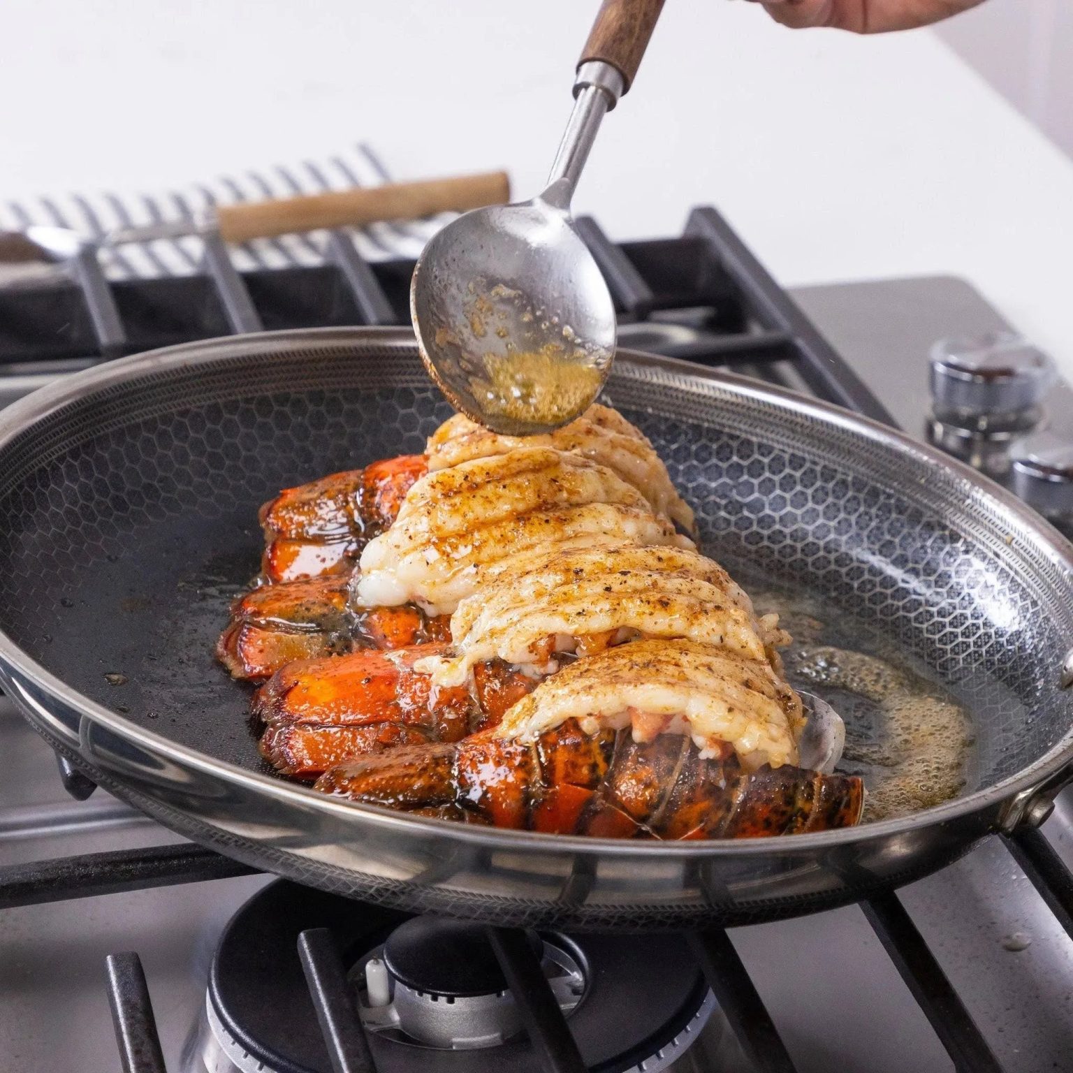 ZenVora 6-Piece Hybrid Stainless Steel Pan Set with Glass Lids, 8-Inch, 10-Inch and 12-Inch, Black