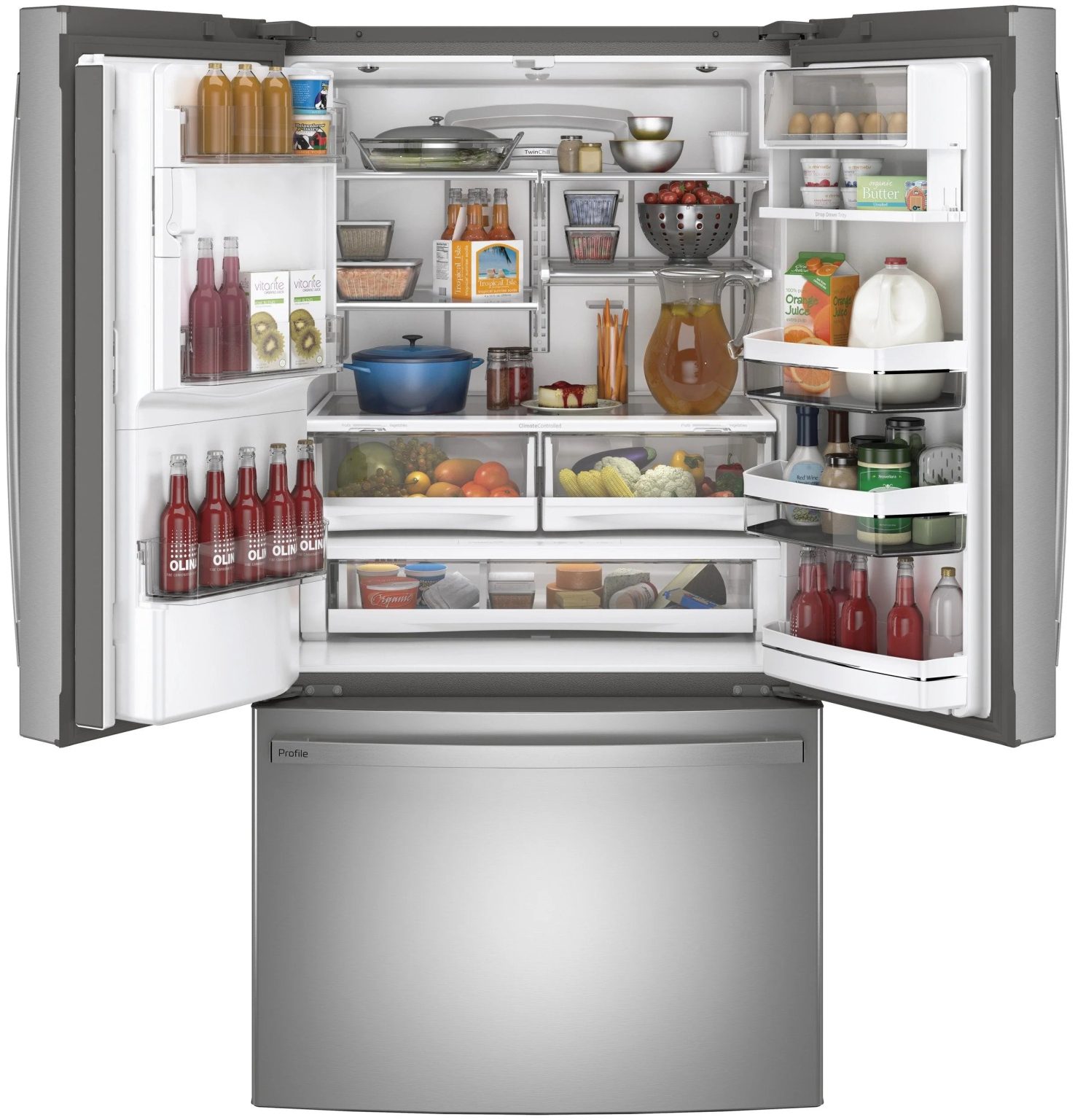 ZenVora 27.7 Cu. Ft. French-Door Refrigerator with Fingerprint-Resistant Finish and Hands-Free AutoFill