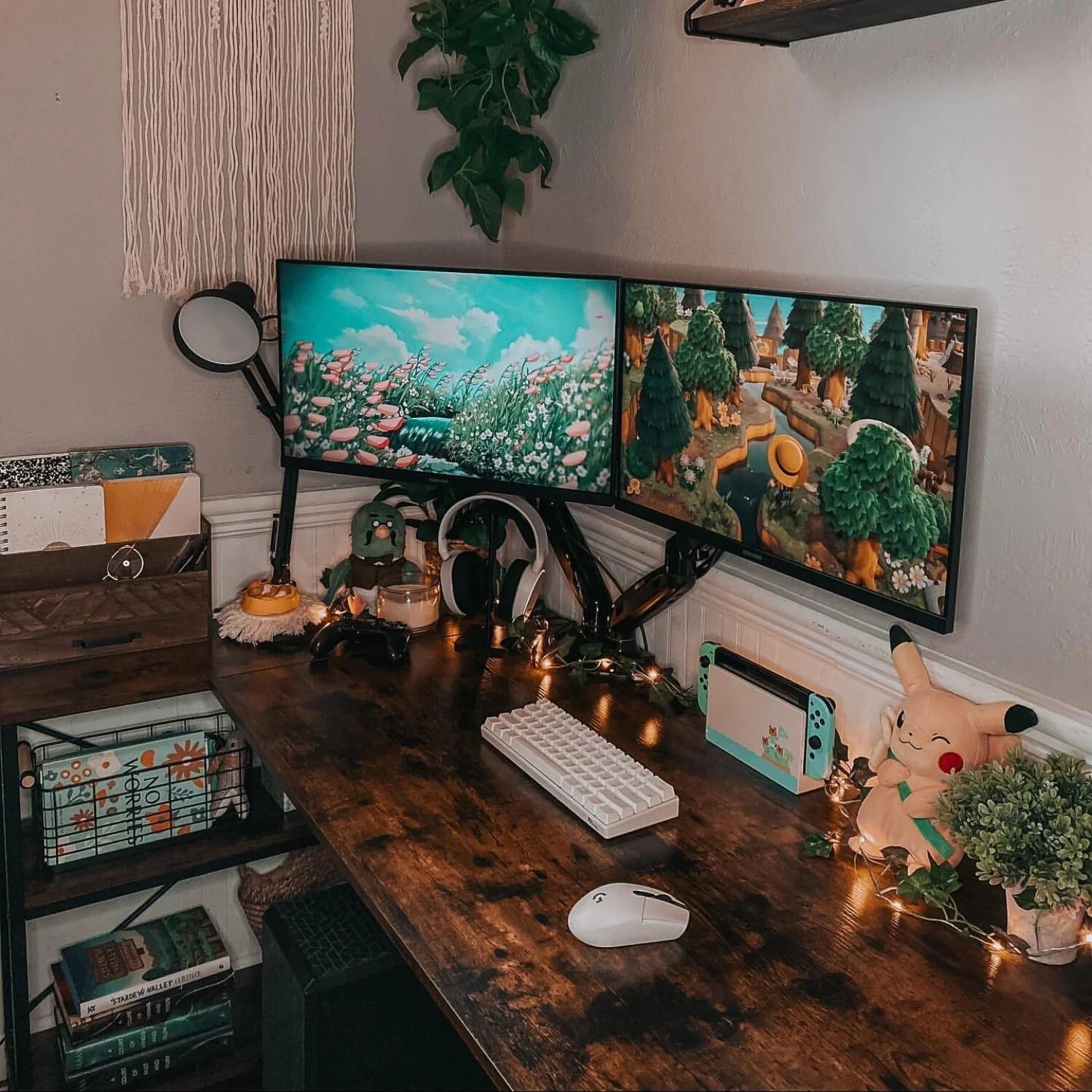 ZenVora Small L Shaped Computer Desk with Storage Shelves, Compact Corner Workstation for Home Office and Study