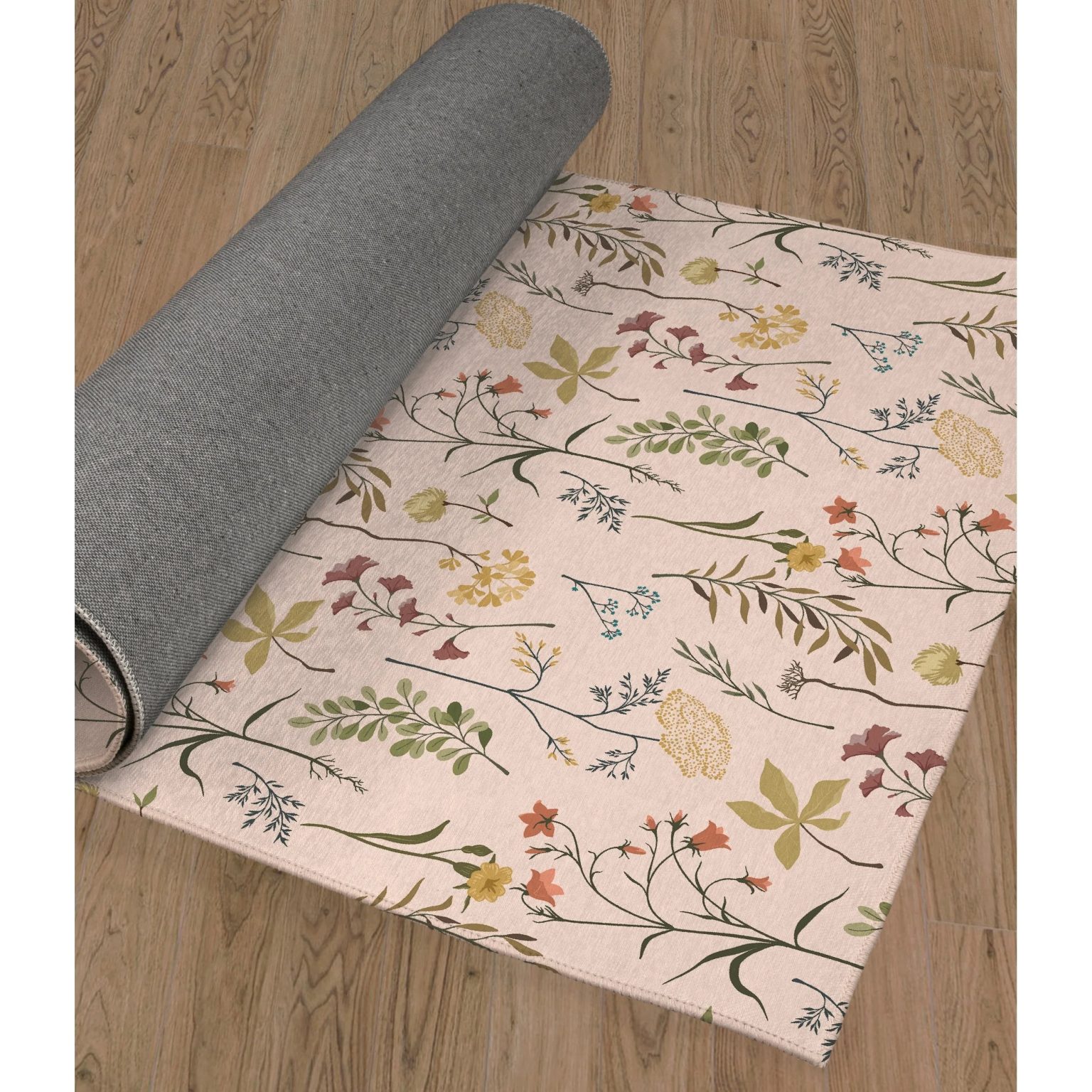 ZenVora Fall Botanical Floral Kitchen Mat, Decorative Anti Fatigue Non Slip Floor Rug for Kitchen and Home Decor