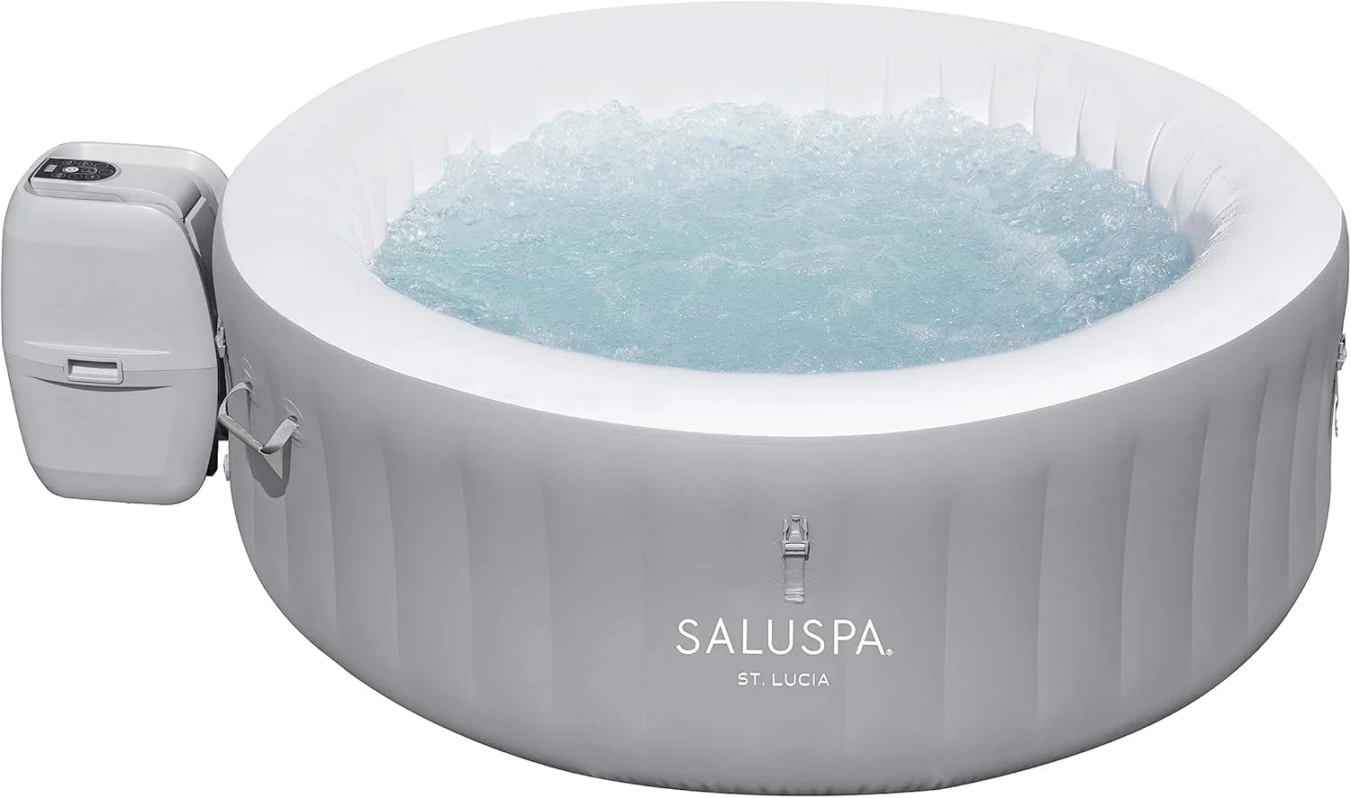 ZenVora 71 x 26-Inch Inflatable Hot Tub Spa for 2-4 Persons, Portable, with 2 Covers, Black