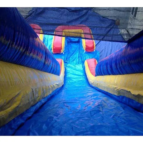 ZenVora 20ft High Dual Lane Inflatable Water Slide with Pool wetdry