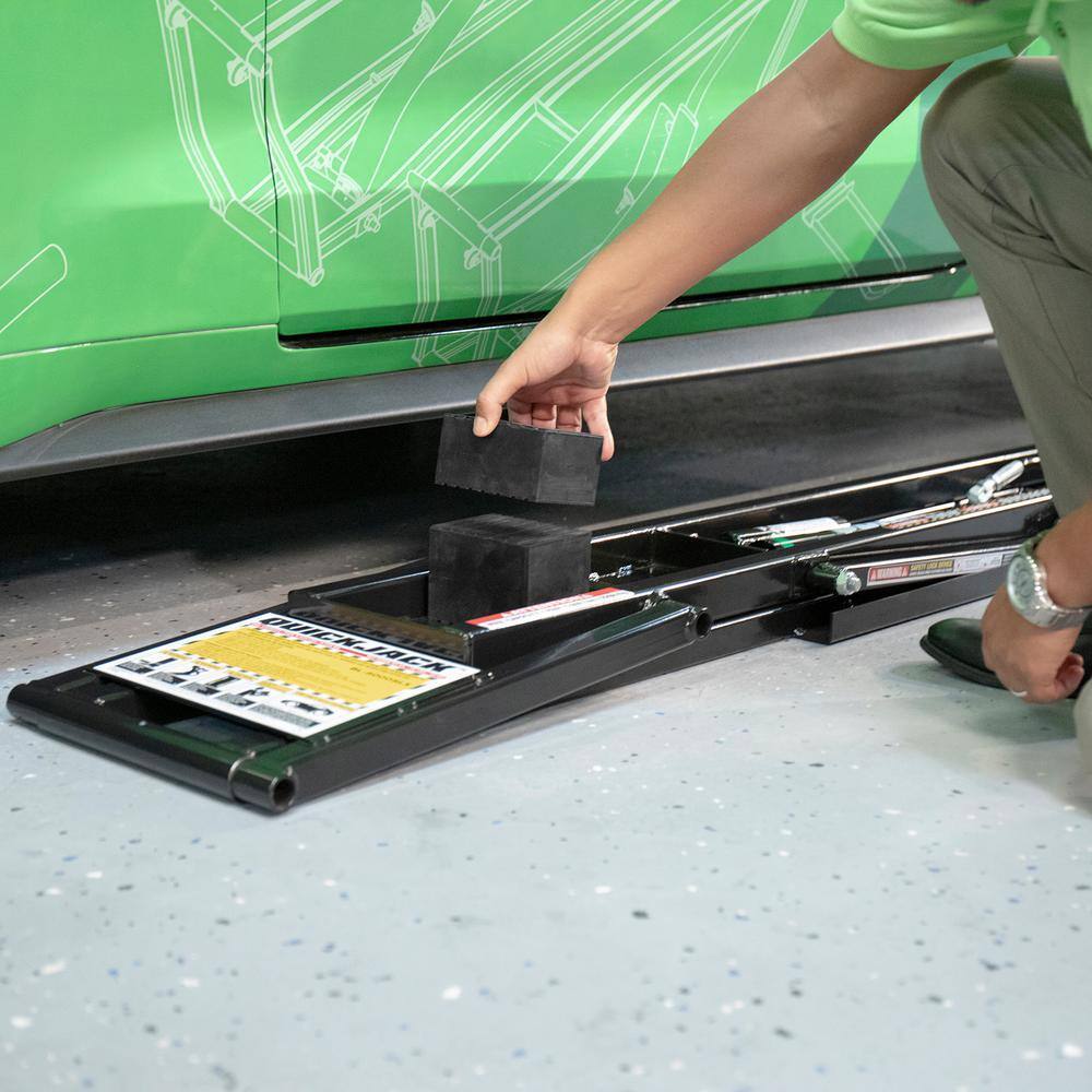 ZenVora Portable 7,000 lb Vehicle Lift System for Trucks, SUVs & Cars, Hydraulic Garage Lift with Safety Locks, Lift Blocks & 110V Power