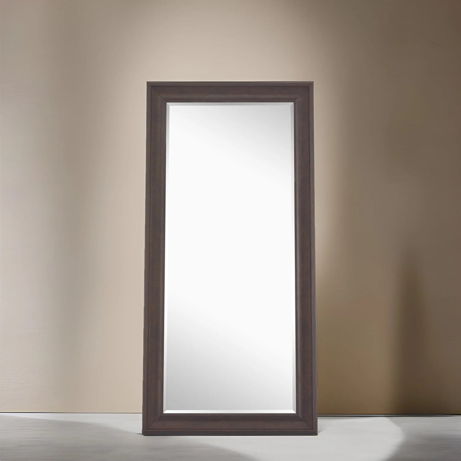 ZenVora Tall Full Length Mirror, Oversized Rectangle Full Body Wall Mounted Mirror with Smooth Faux Wood Frame