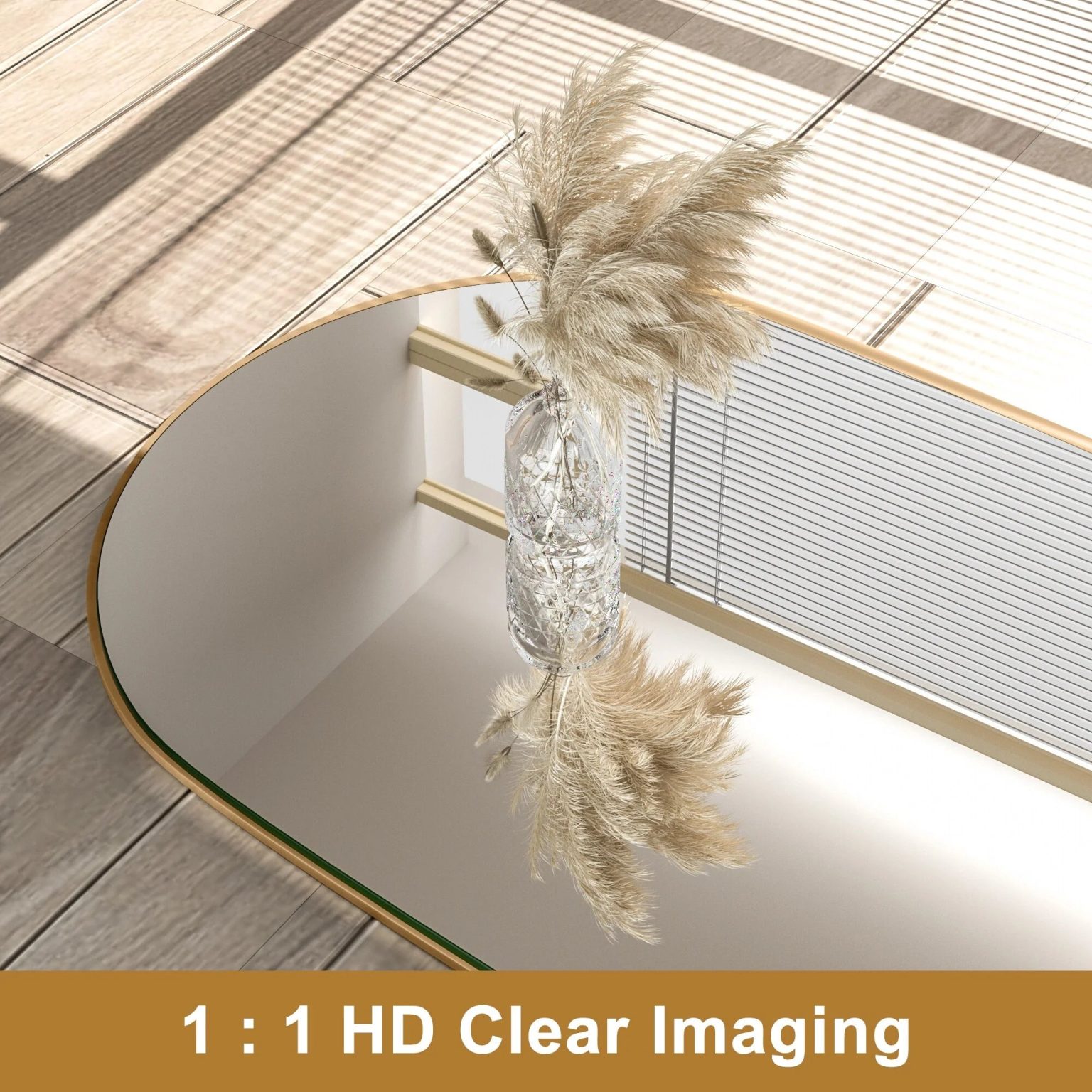 ZenVora Arched Full Length Wood Floor Mirror, Full Body Standing and Wall Mounted Mirror for Bedroom, Living Room and Home Decor
