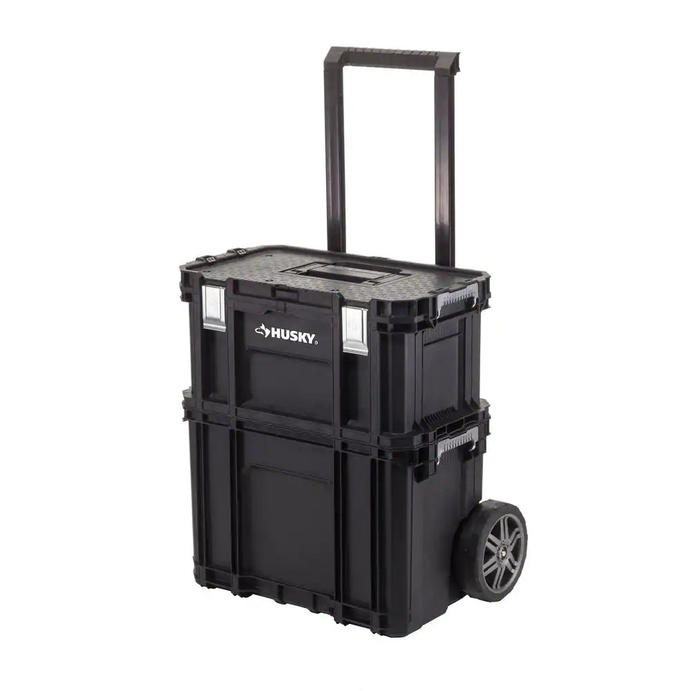 ZenVora 22-Inch Modular Rolling Tool Box System - 3-Piece Mobile Tool Cart with Toolbox & 12-Bin Organizer