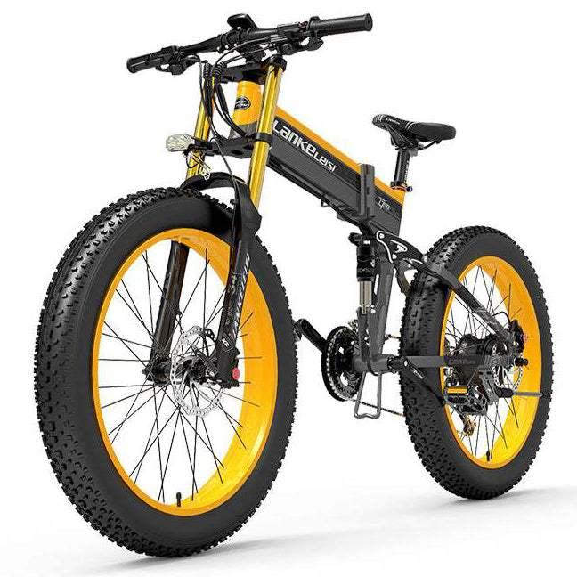ZenVora 1000W 26-Inch Fat Tire Folding Electric Mountain Bike, Dual Crown Fork, 17.5Ah