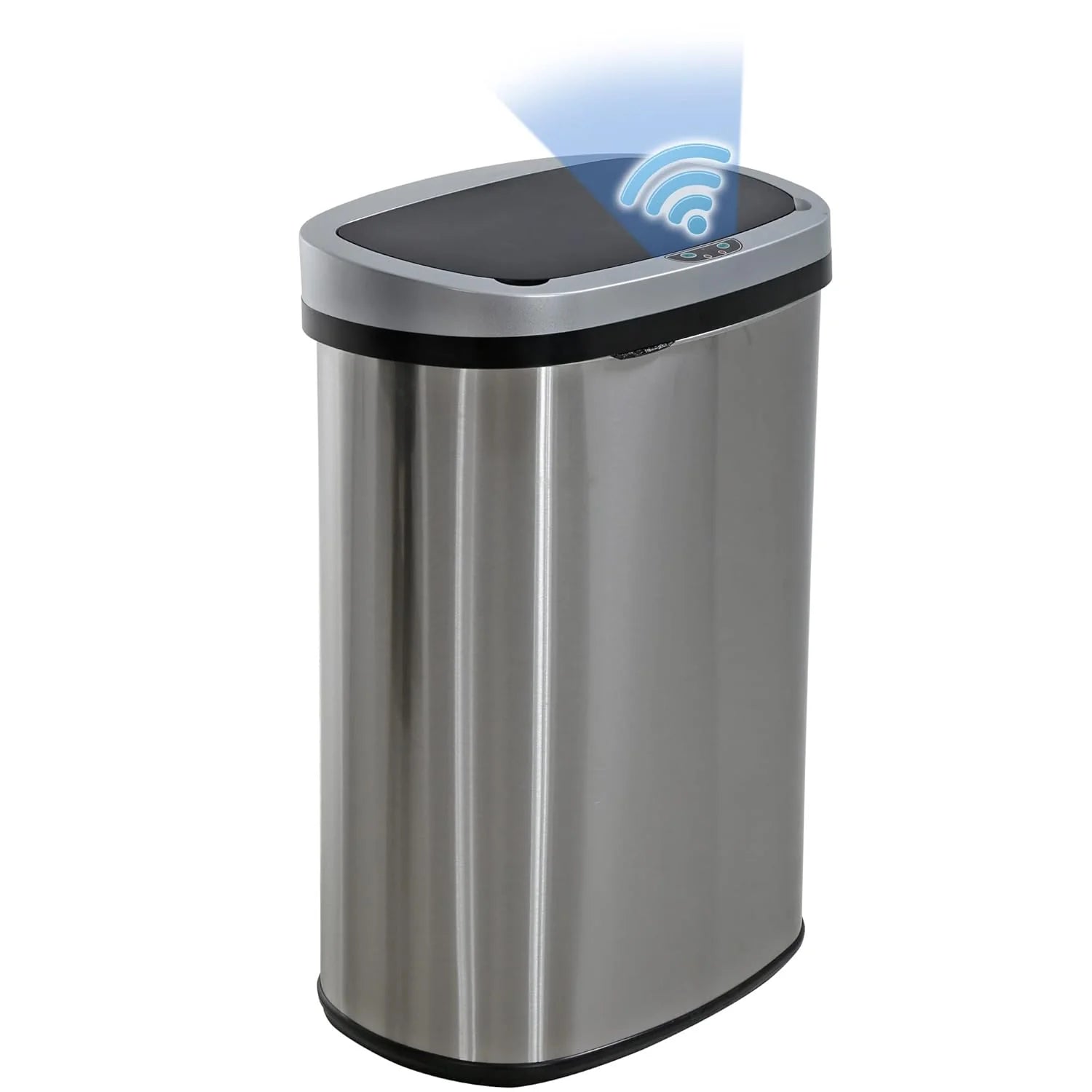 ZenVora 13 Gallon Automatic Kitchen Trash Can with Lid, Touchless Motion Sensor Garbage Bin