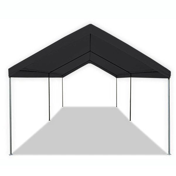ZenVora 10x20 ft Straight Leg Instant Canopy Tent with Sidewalls, Pop-Up Outdoor Party Shelter & Carport, Black