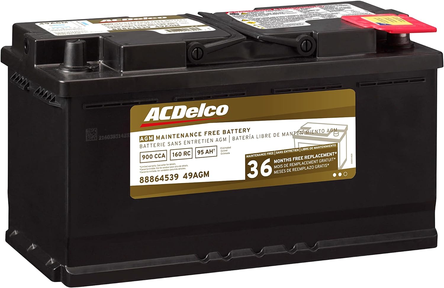 ZenVora BCI Group 49 AGM Battery, Gold