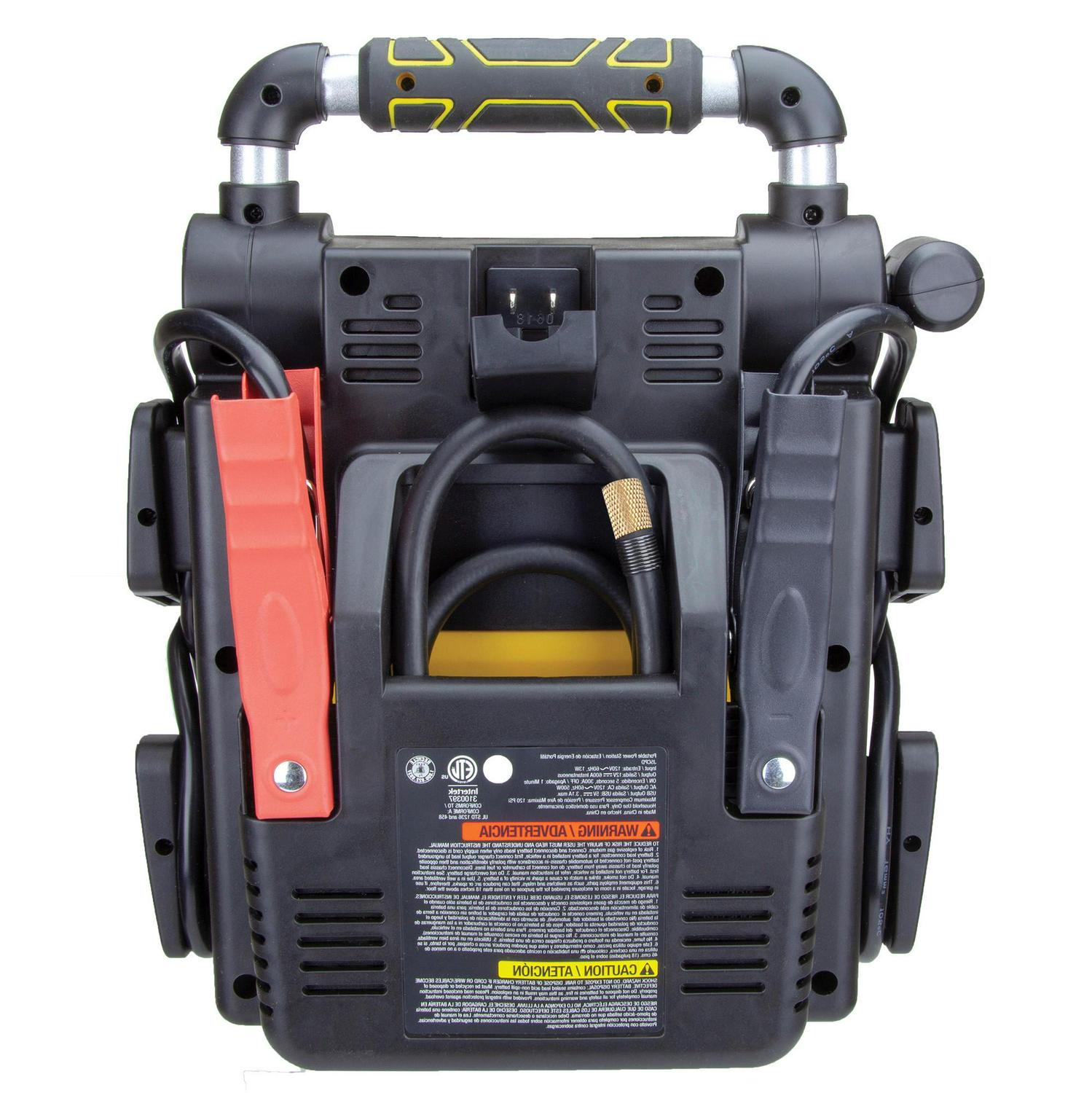 ZenVora 1200 Peak Amp Jump Starter & Power Station – 500W Inverter, 120 PSI Compressor