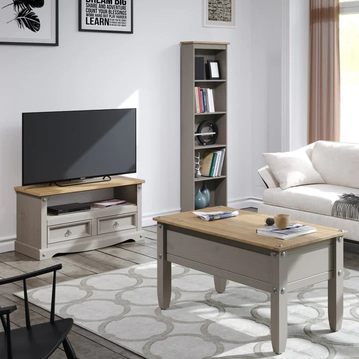 ZenVora Tall Narrow Wood Bookcase, Slim Freestanding Bookshelf for Small Spaces, Home Office and Living Room