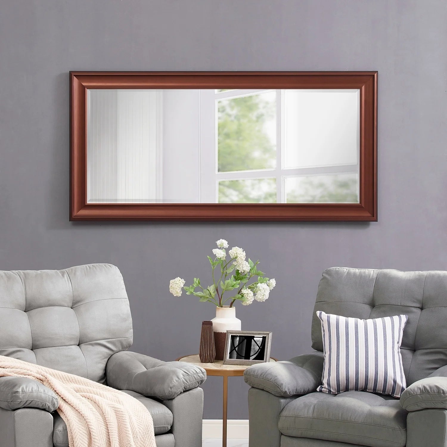ZenVora Tall Full Length Mirror, Oversized Rectangle Full Body Wall Mounted Mirror with Smooth Faux Wood Frame