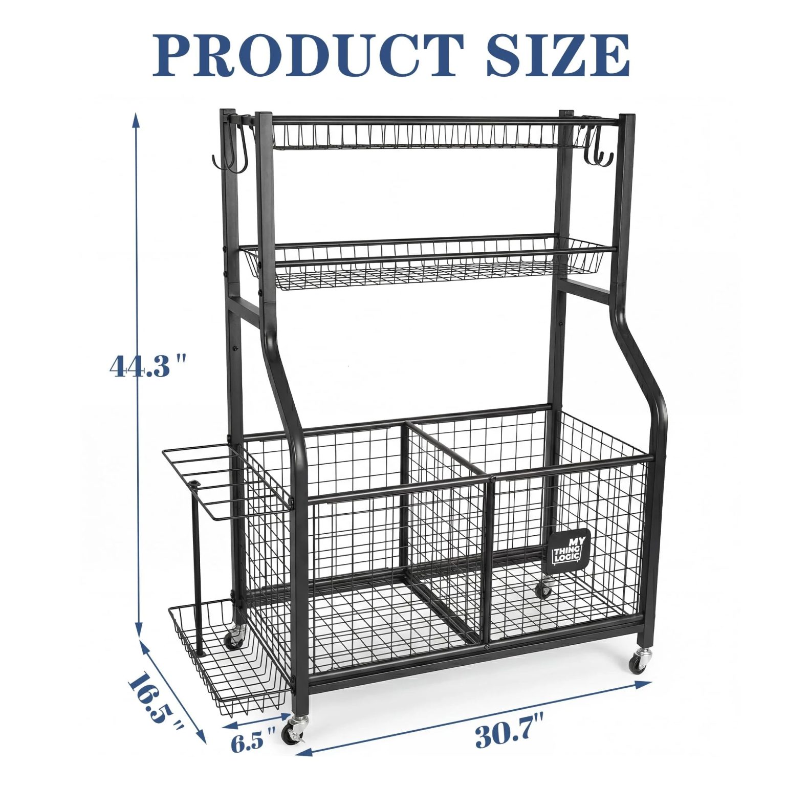 ZenVora Garage Ball Storage Organizer for Sports Equipment, Sports Ball Rack for Home, Garage and Gym