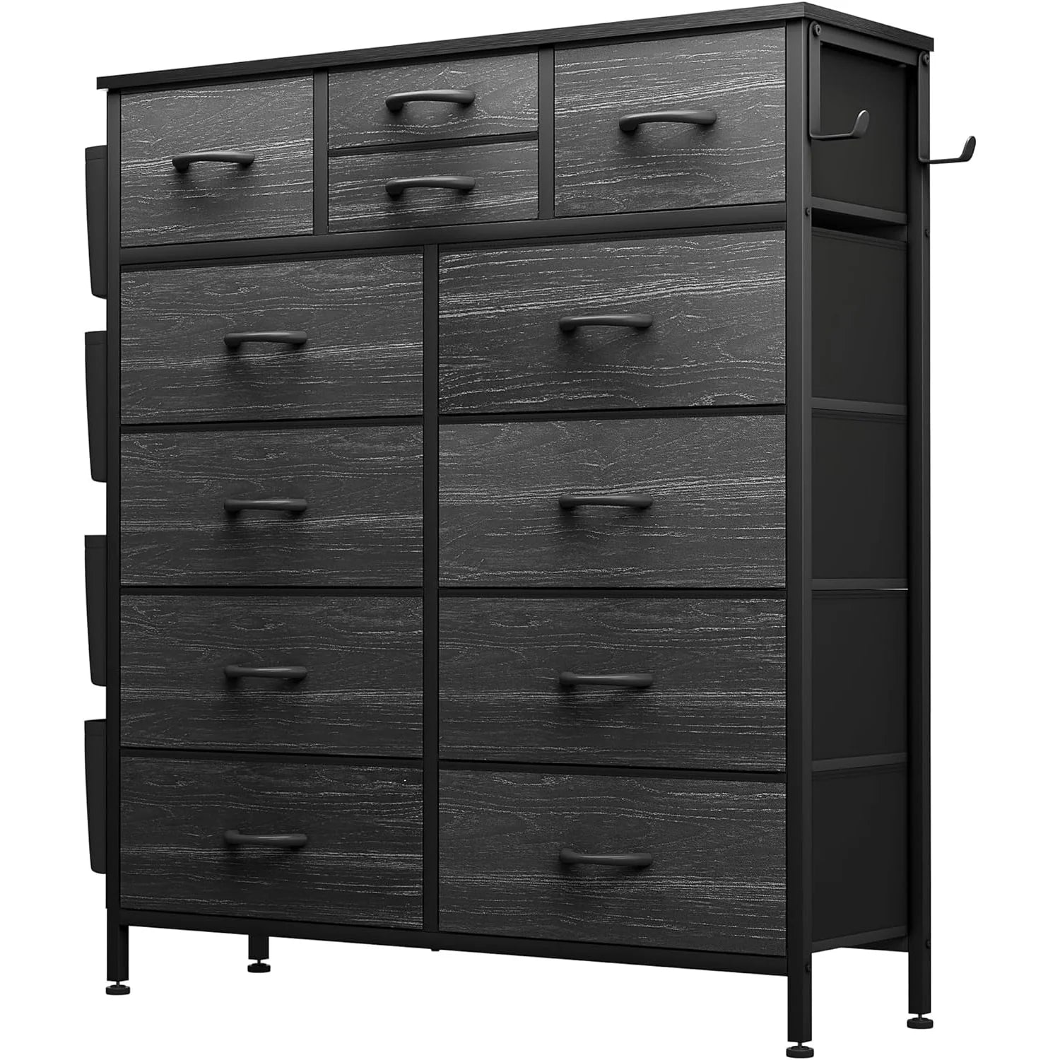 ZenVora 12 Drawer Fabric Dresser, Tall Bedroom Chest of Drawers with Storage