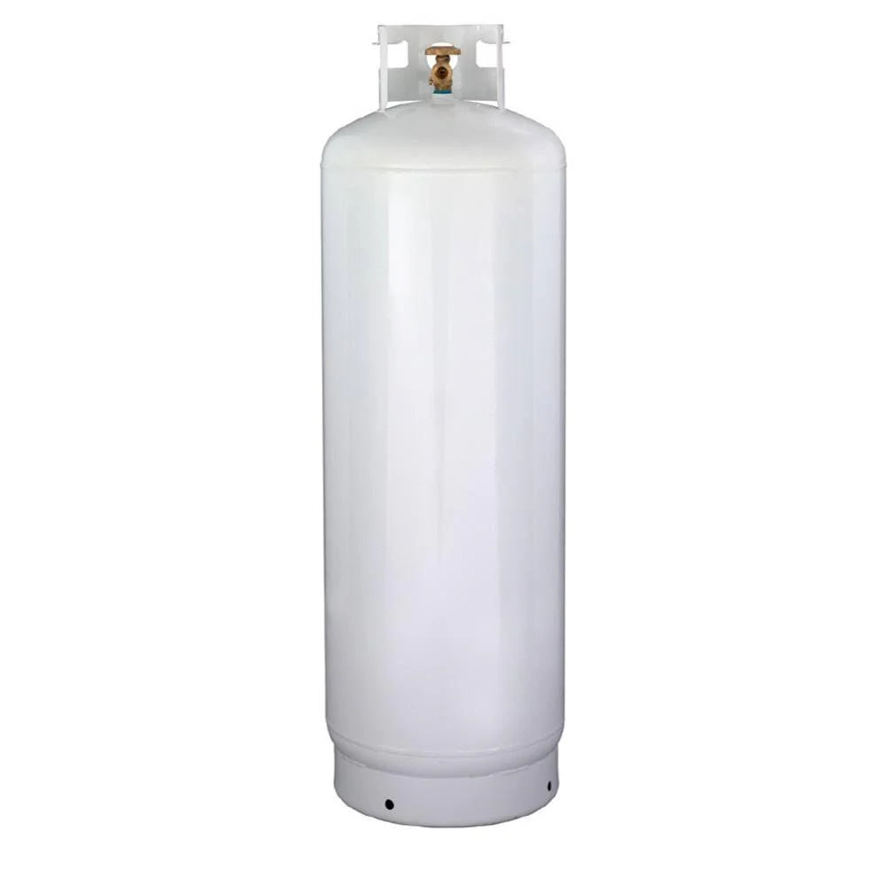 ZenVora 100 lb Refillable Steel Propane Tank Cylinder with Multi-Valve CGA510 Valve, DOT Approved LP Gas Cylinder