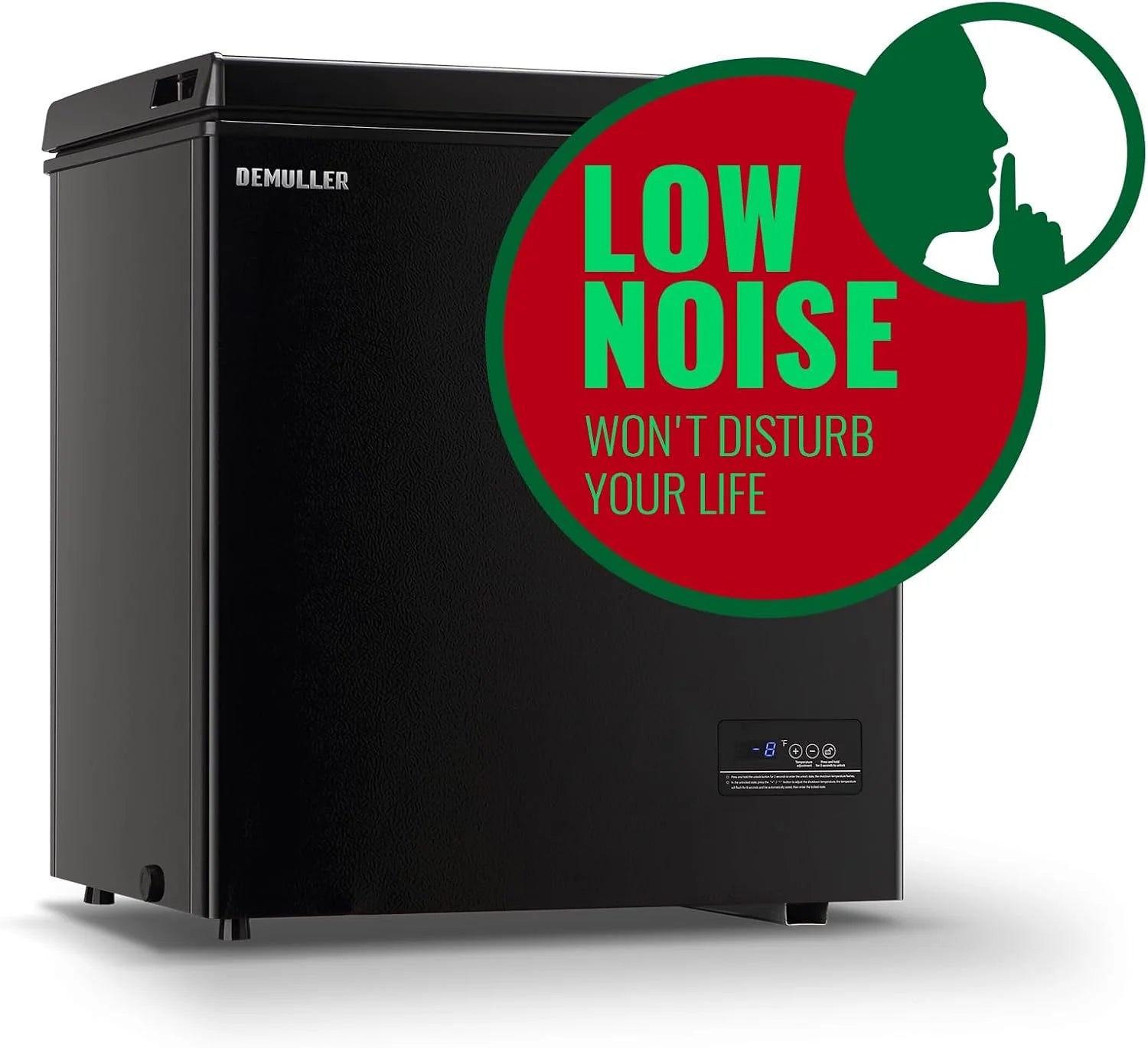ZenVora 5.0 Cu. Ft. Chest Freezer with 2 Removable Stainless Steel Baskets, Electronic Control, 41°F to -15°F, Black