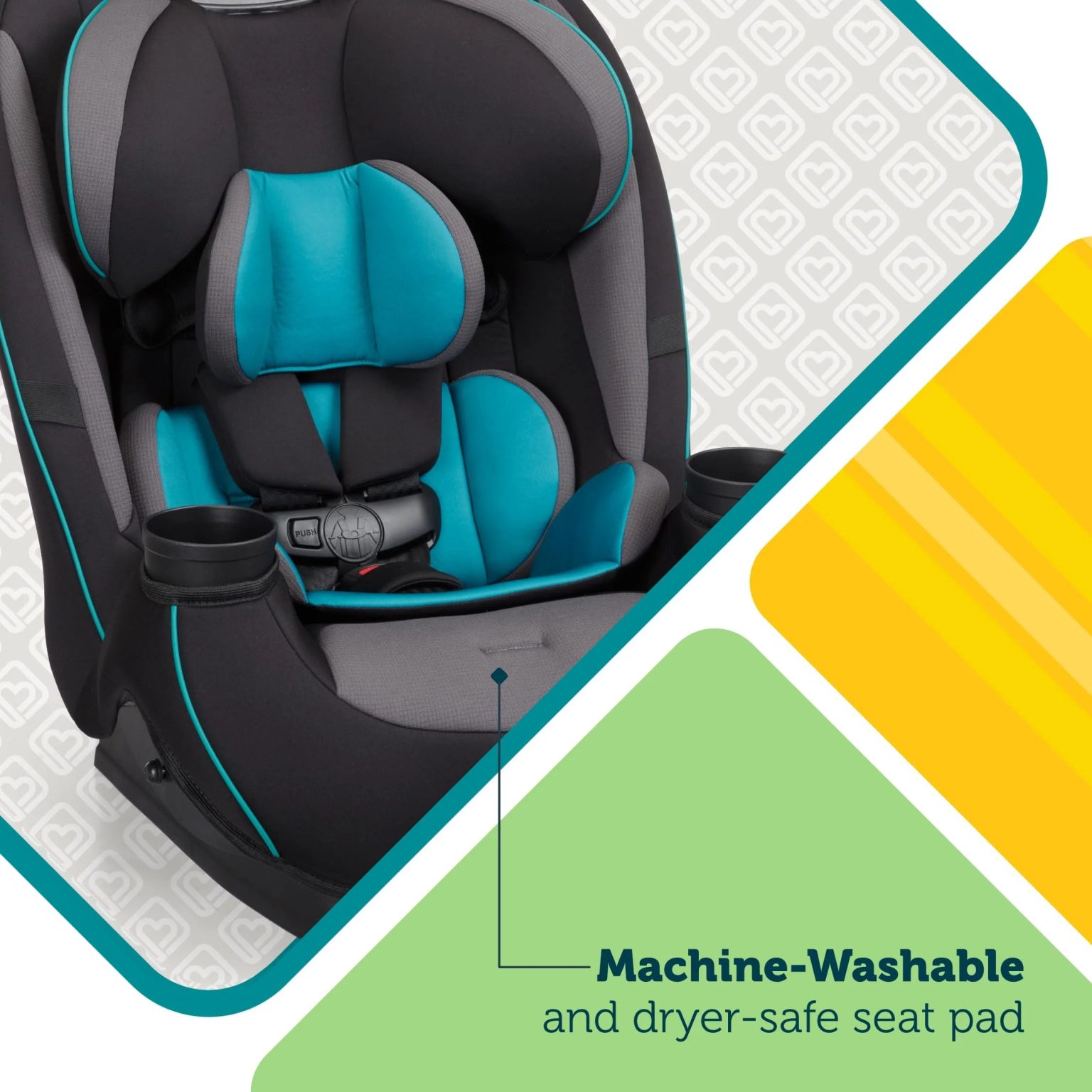ZenVora 3-in-1 Slim Convertible Car Seat, All-in-One Infant Toddler Booster Seat, Rear & Forward Facing Child Safety Seat, Blue