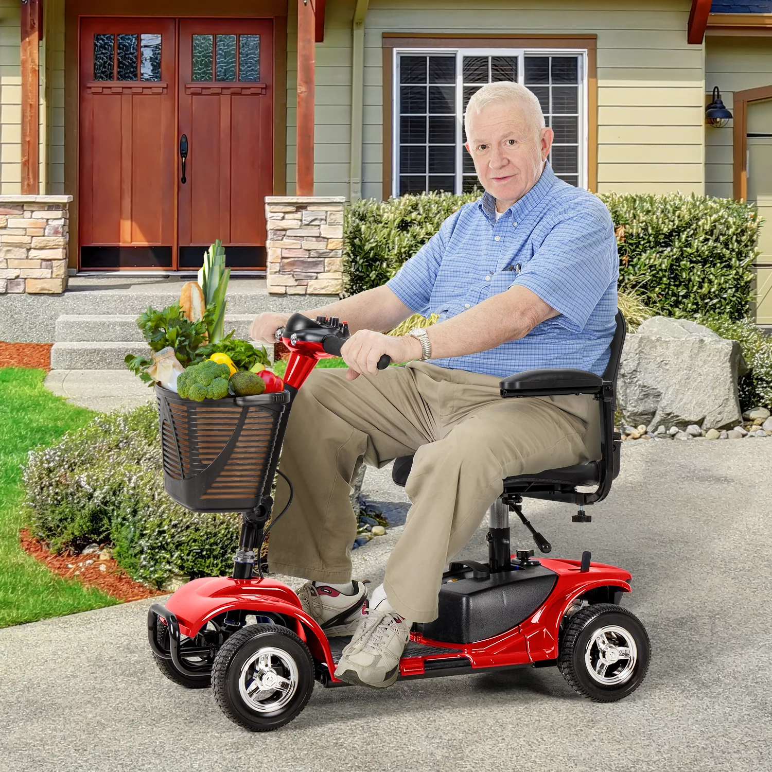 ZenVora 4-Wheel Scooter, Portable & Lightweight, 14-Mile Range, Model A898