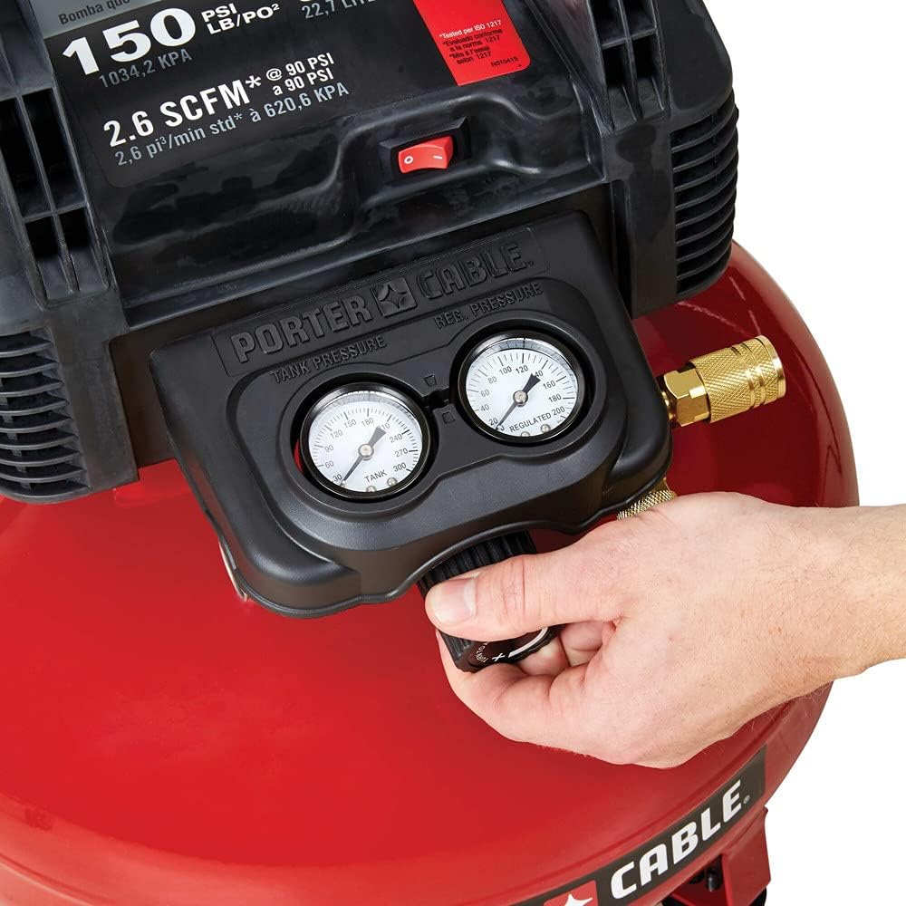 ZenVora 6 Gallon Pancake Air Compressor, Oil-Free Portable Electric Compressor for Garage, Workshop and DIY Projects
