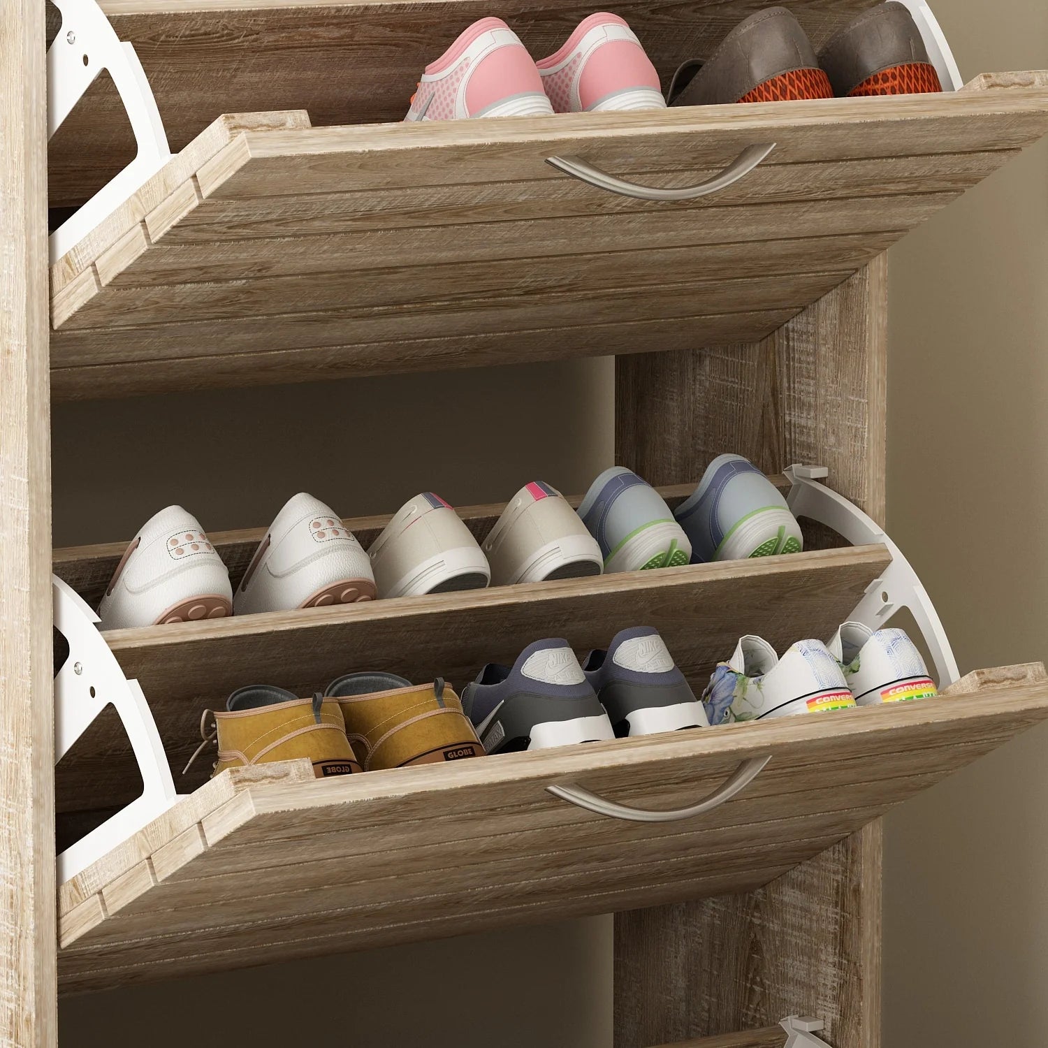 ZenVora Modern Shoe Storage Cabinet for Entryway and Hallway, Space-Saving Shoe Organizer