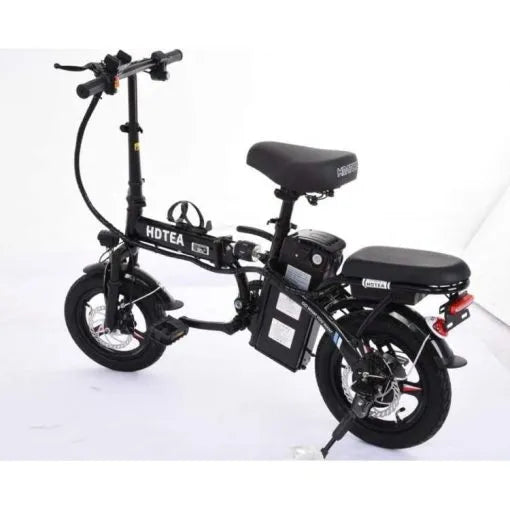 ZenVora 250W Folding Electric Bike for Adults and Teens, Removable Battery, Fat Tires, Black