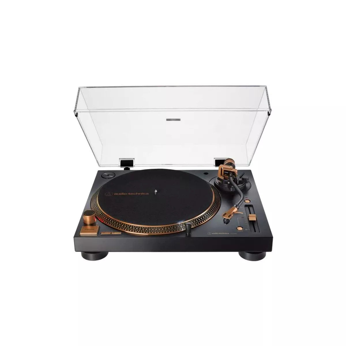 ZenVora Direct-Drive USB Turntable, 3-Speed Vinyl Player with Built-In Preamp and Digital Conversion, Bronze