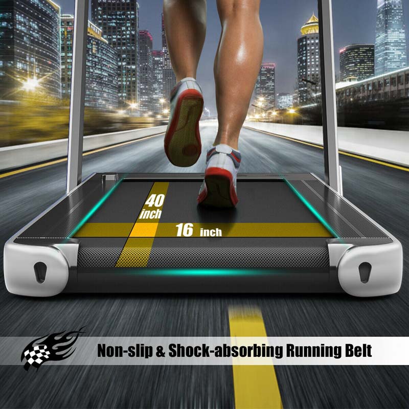 ZenVora 2-in-1 Folding Electric Treadmill, 2.25 HP, Under-Desk, with Dual Display and Smart App Control