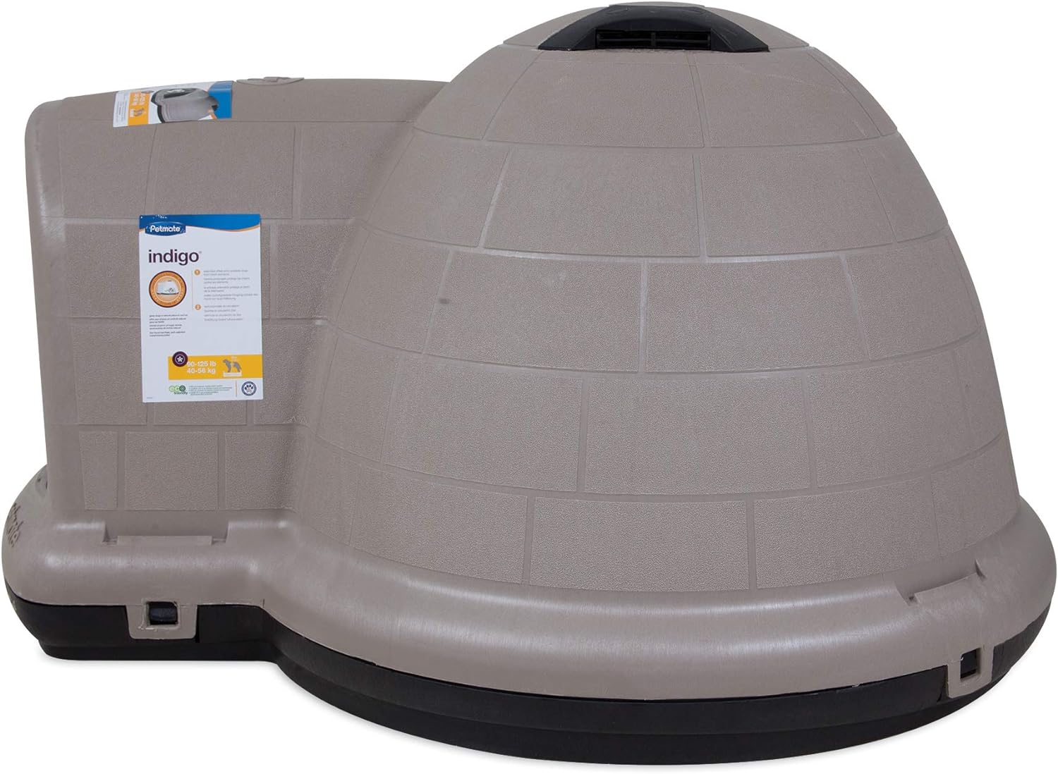 ZenVora XL Igloo Dog House for Dogs 90-125 Lbs., All-Weather Pet Shelter, Made in USA