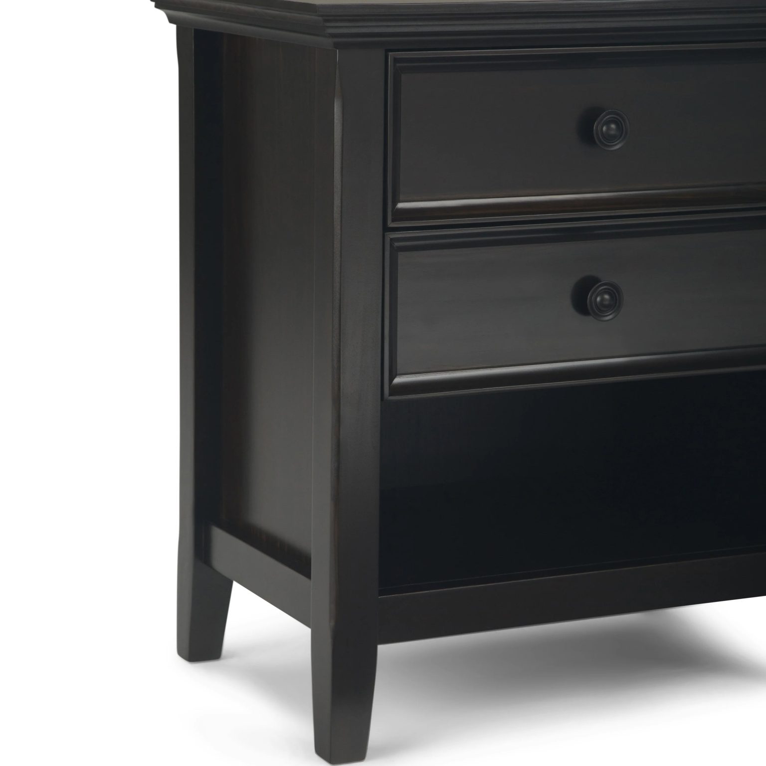 ZenVora 24 Inch Wide Solid Wood Nightstand, Bedside Table and Bedroom End Table