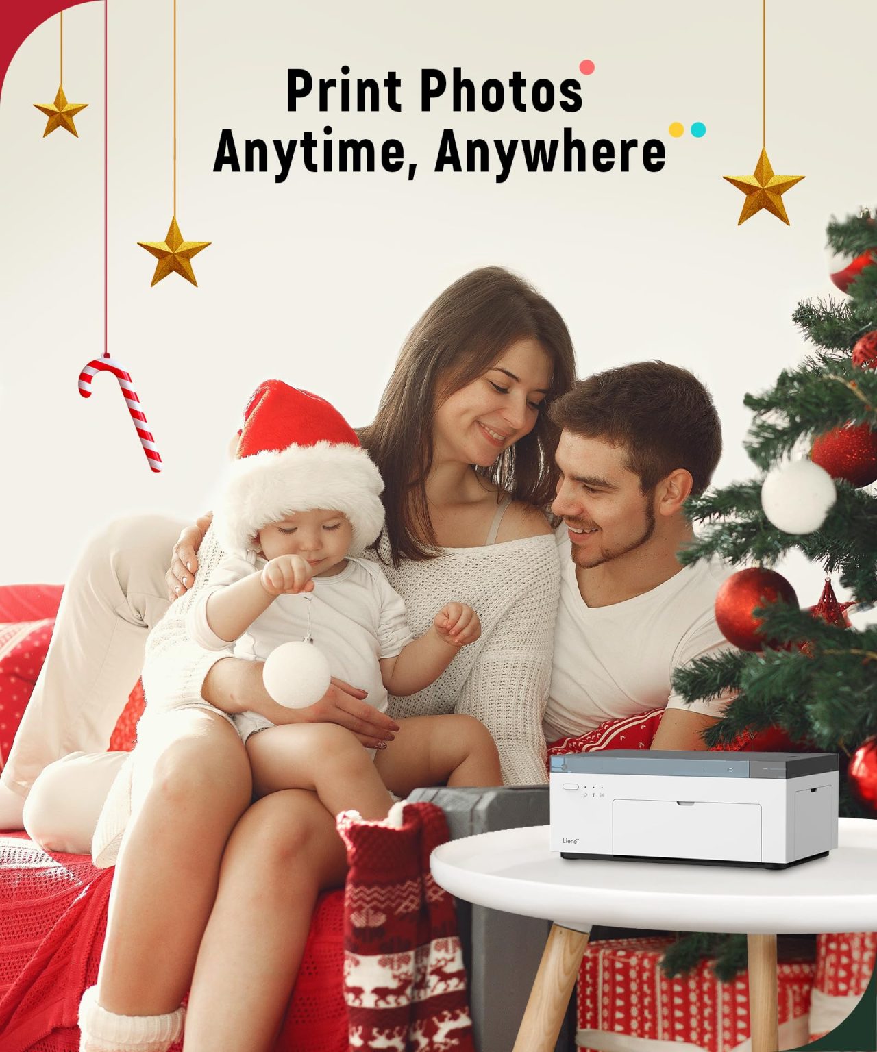 ZenVora 46-Photo Printer with Wi-Fi, 100 Sheets, Thermal Dye-Sublimation, Compatible with iPhone and Android
