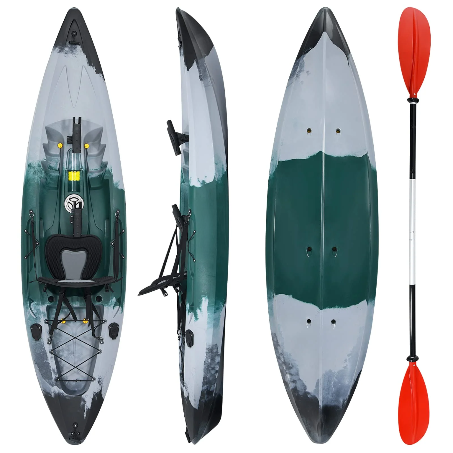 ZenVora 9.7FT Sit-on-Top Fishing Kayak – One Person Recreational Touring Kayak