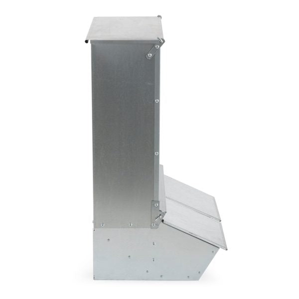 ZenVora 3.7 Bushel 2-Door Hog Feeder – Galvanized Steel Supplement Feeder for 8 Hogs