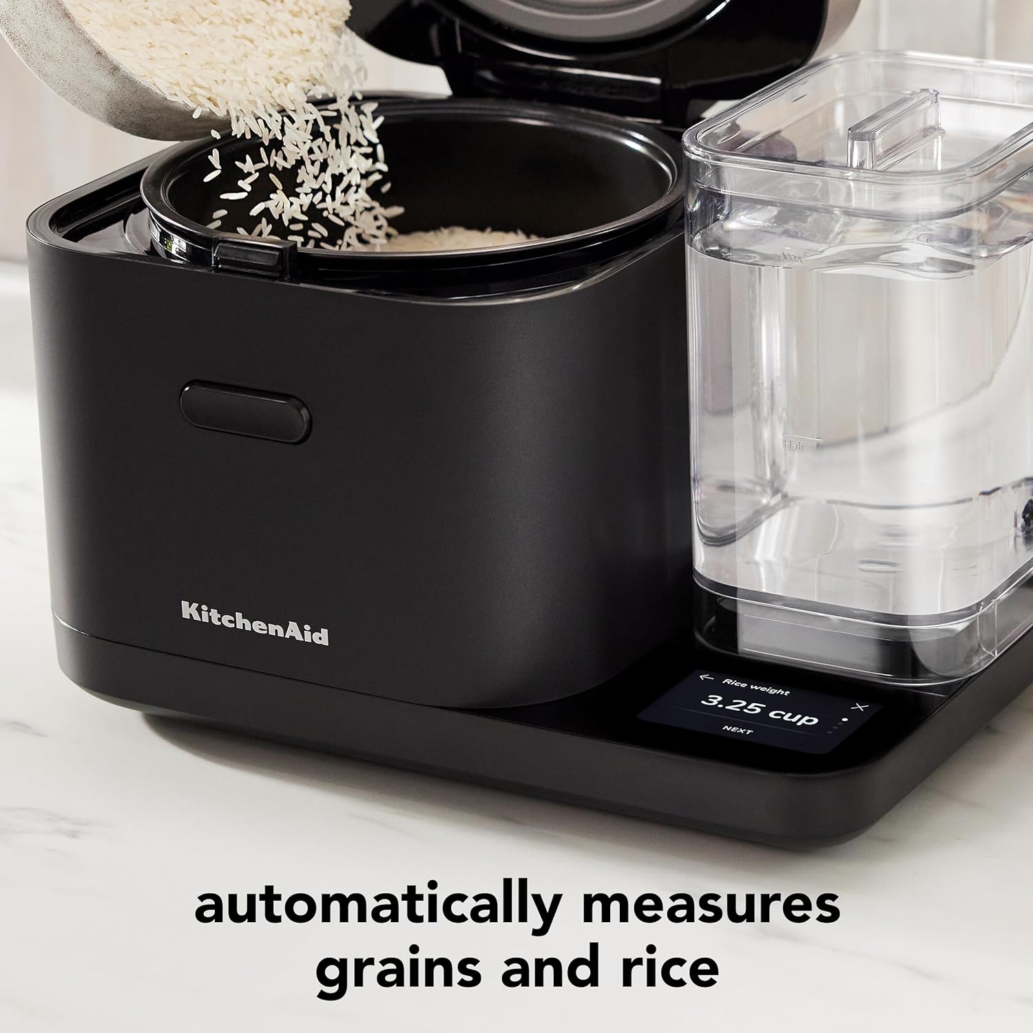 ZenVora 8-Cup Grain and Rice Cooker with Integrated Scale and Delayed Cook