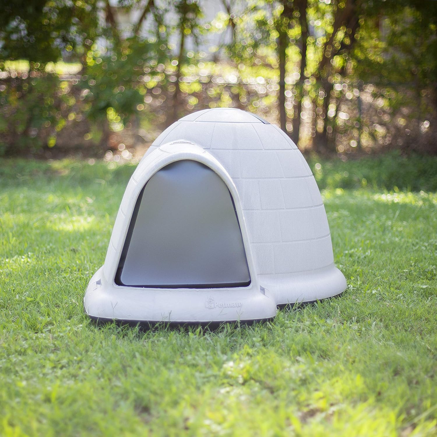 ZenVora XL Igloo Dog House for Dogs 90-125 Lbs., All-Weather Pet Shelter, Made in USA