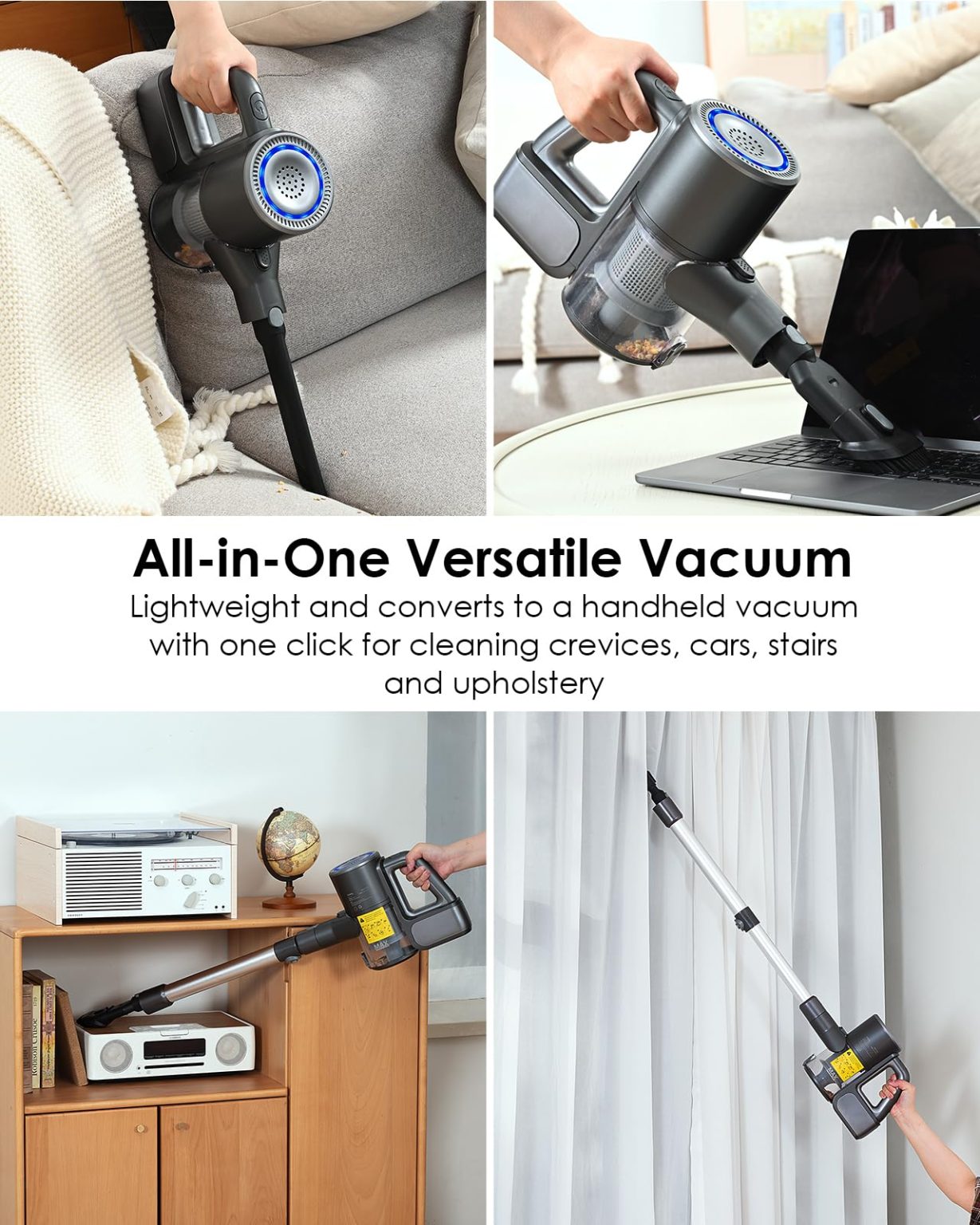 ZenVora Cordless 2-in-1 Vacuum Cleaner and Mop Combo