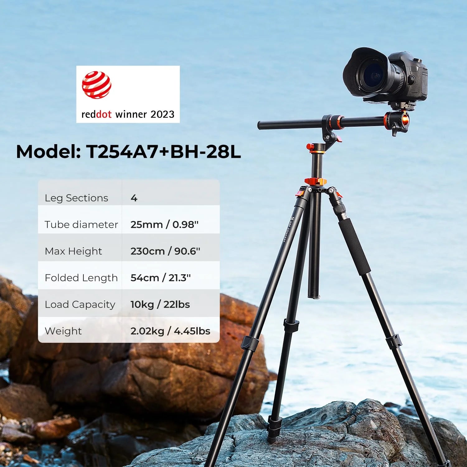 ZenVora 90 Inch Ultra High Camera Tripod with Metal Ball Head, Extra Tall Heavy Duty Photography Tripod Stand