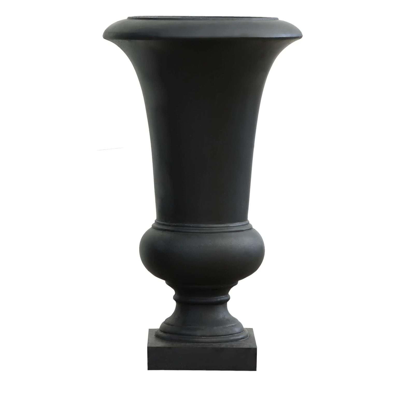 ZenVora 22.75" Tall Handmade Fiber Stone Urn Planter Pot, Decorative Outdoor Garden Flower Container for Patio and Home
