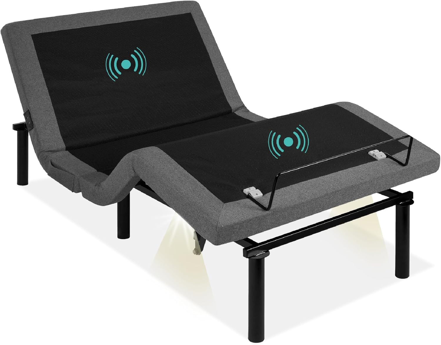 ZenVora Twin XL Adjustable Bed Frame, Electric Adjustable Base with Wireless Remote Control, Night Light, Massage Function and 2 USB Ports