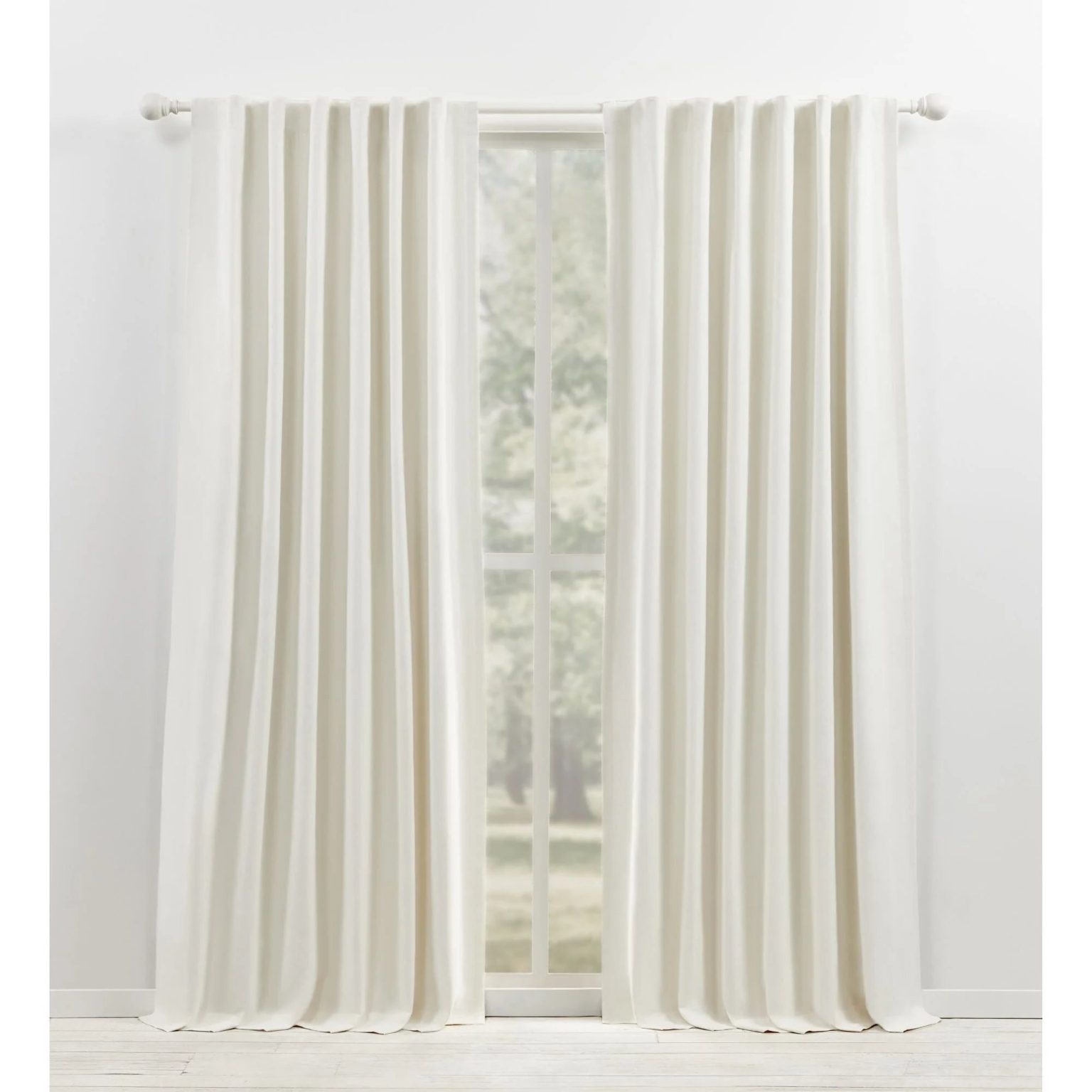 ZenVora Blackout Single Curtain Panel, Back Tab and Rod Pocket Window Curtain