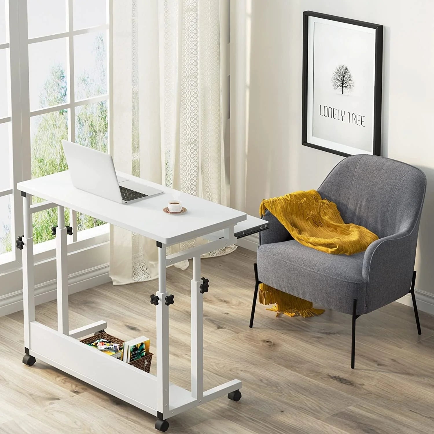 ZenVora Height Adjustable Laptop Desk, Portable Sofa and Bed Table for Work and Study