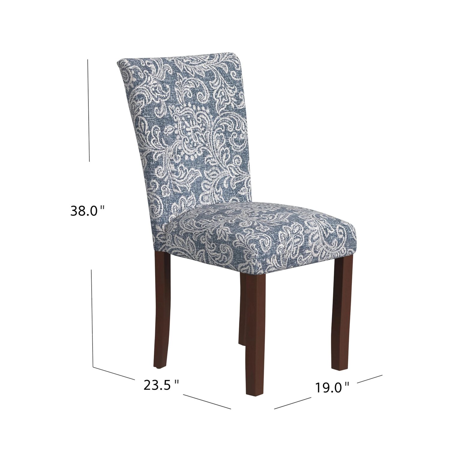 ZenVora Set of 2 Upholstered Medallion Dining Chairs, Comfortable Parsons Style Chairs for Kitchen and Dining Room
