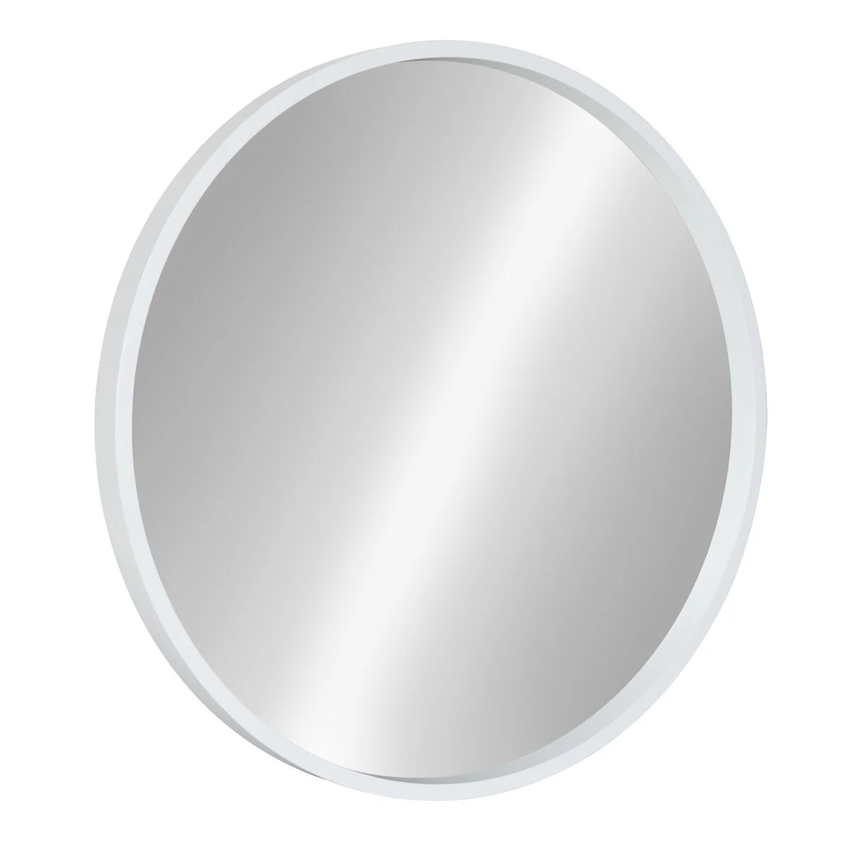 ZenVora Round Wood Accent Wall Mirror, Modern Decorative Wooden Frame Mirror for Living Room, Bedroom and Entryway