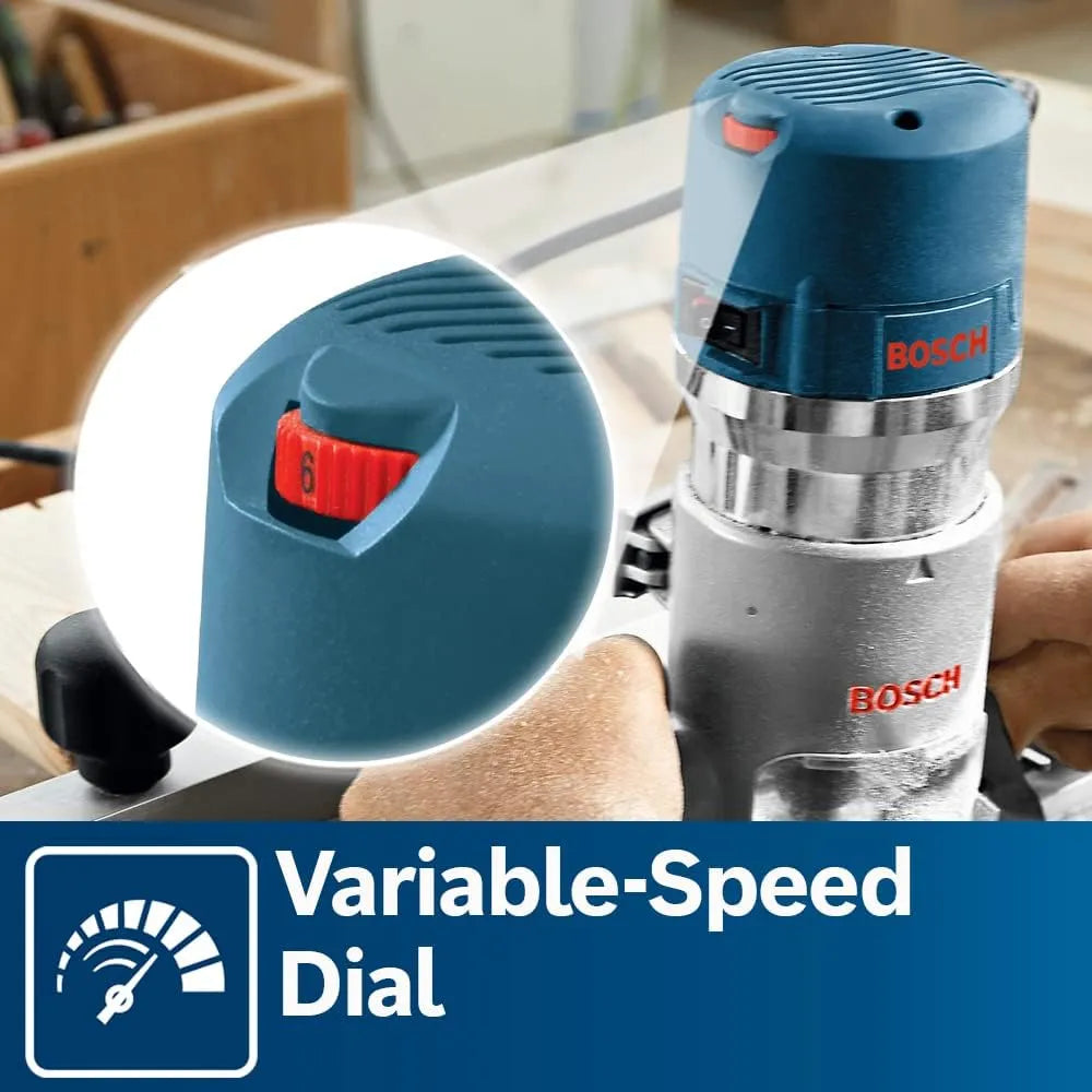 ZenVora 12-Amp 2.25 HP Wood Router Combo Kit with Plunge Router, Fixed Base and Variable Speed