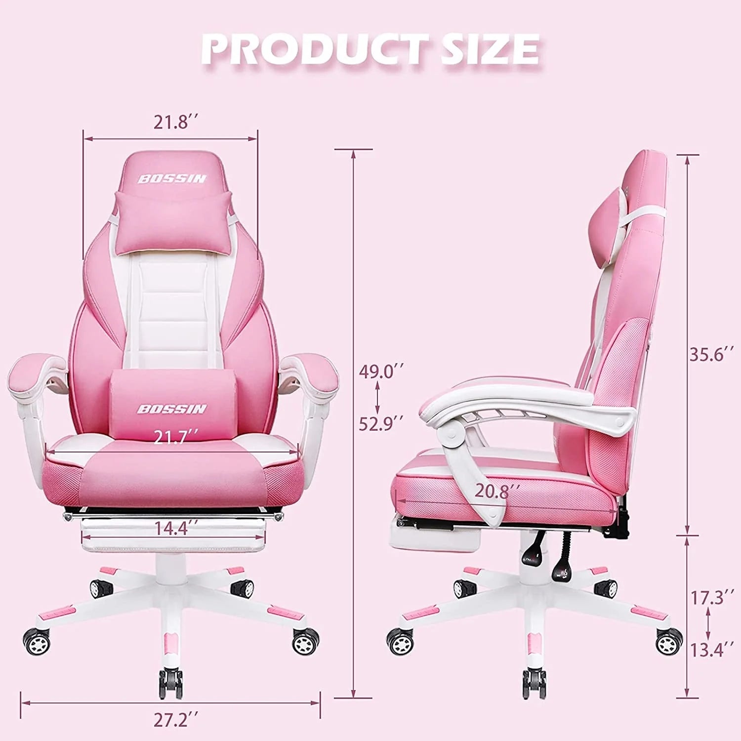 ZenVora Racing Style Gaming Chair, 300 lbs Big and Tall High Back Computer Chair