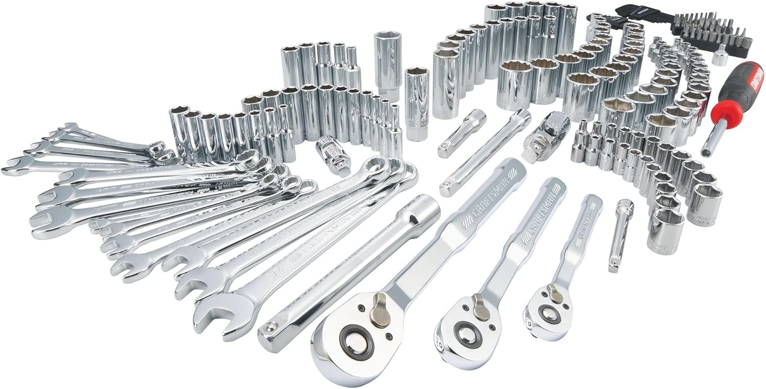 ZenVora 189-Piece Mechanics Tool Set, 1/4-Inch and 3/8-Inch Drive